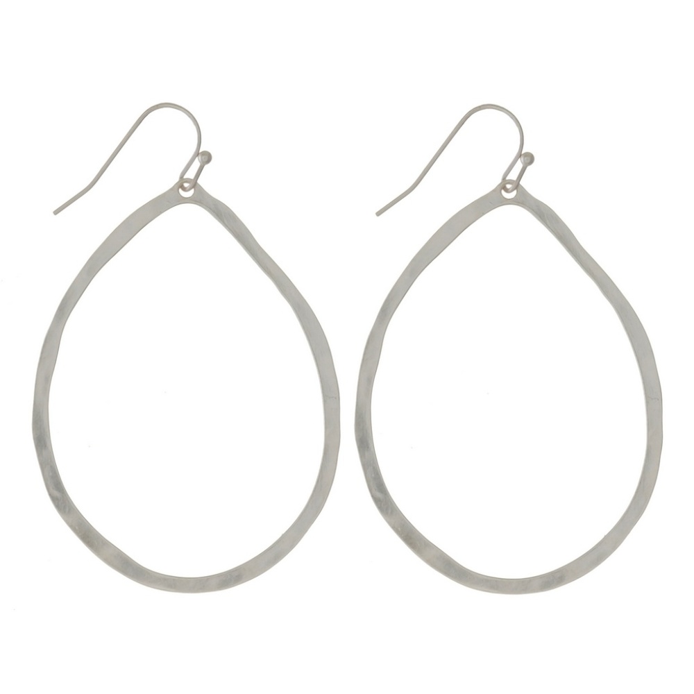Hammered Teardrop Earrings